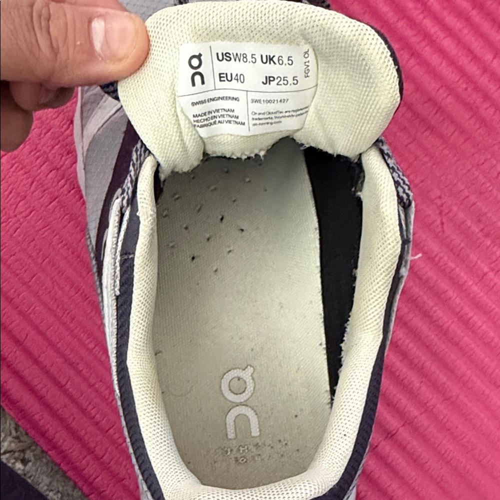 On Running Light Purple/Purple and Grey Trail Shoes - Picture 6 of 6